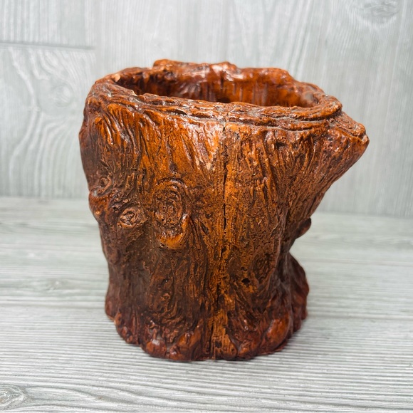 Vintage Matchless Candle Holder Sculpted Clay Tree Face 1975 Jason Christoble - Picture 9 of 16